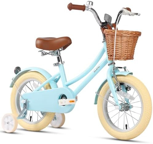Glerc Little Molly 12-20 Inch Kids Retro Cruiser Bike for 2-13 Year Old with Wicker Basket & Trai... | Amazon (US)