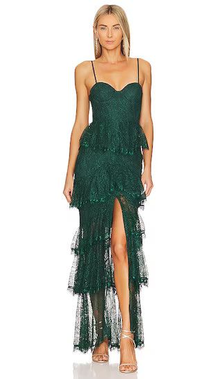 Zelda Fitz Gown in Emerald Green Fall Wedding Guest Dress #LTKwedding | Revolve Clothing (Global)