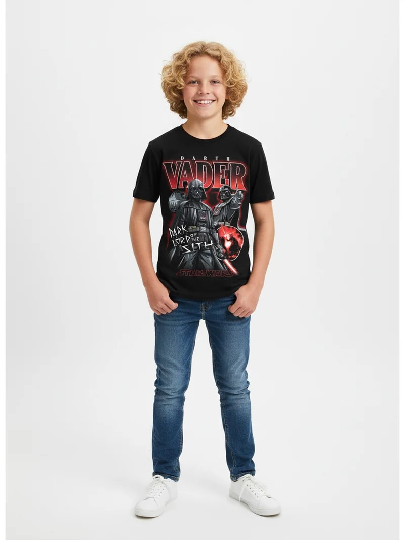 Star Wars Boys Darth Vader Graphic Tee with Short Sleeves, Sizes 4-18 | Walmart (US)
