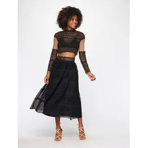 Saia Midi Sentido PRETO M | OffPremium (BR)