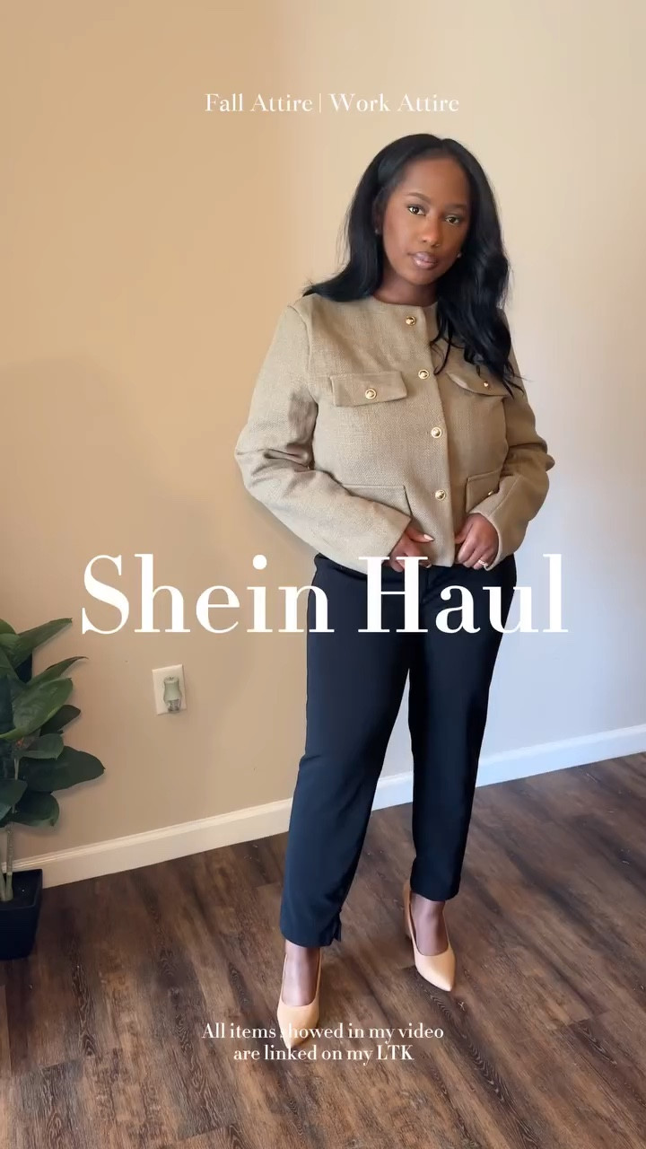 Shein Try on Haul - Fall Vibes | Work Attire🍁🍂. Everything will be linked on my LTK in my bio. Do you guys want to see more fashion hauls from me? 🤭 Let me know in the comments. 

#sheinfinds #sheinhaul #LTK #fallfashion #trending #reels #fallfinds #workattire #corporatelife #shein #fashion

#LTKSeasonal #LTKFallSale #LTKFindsUnder100
