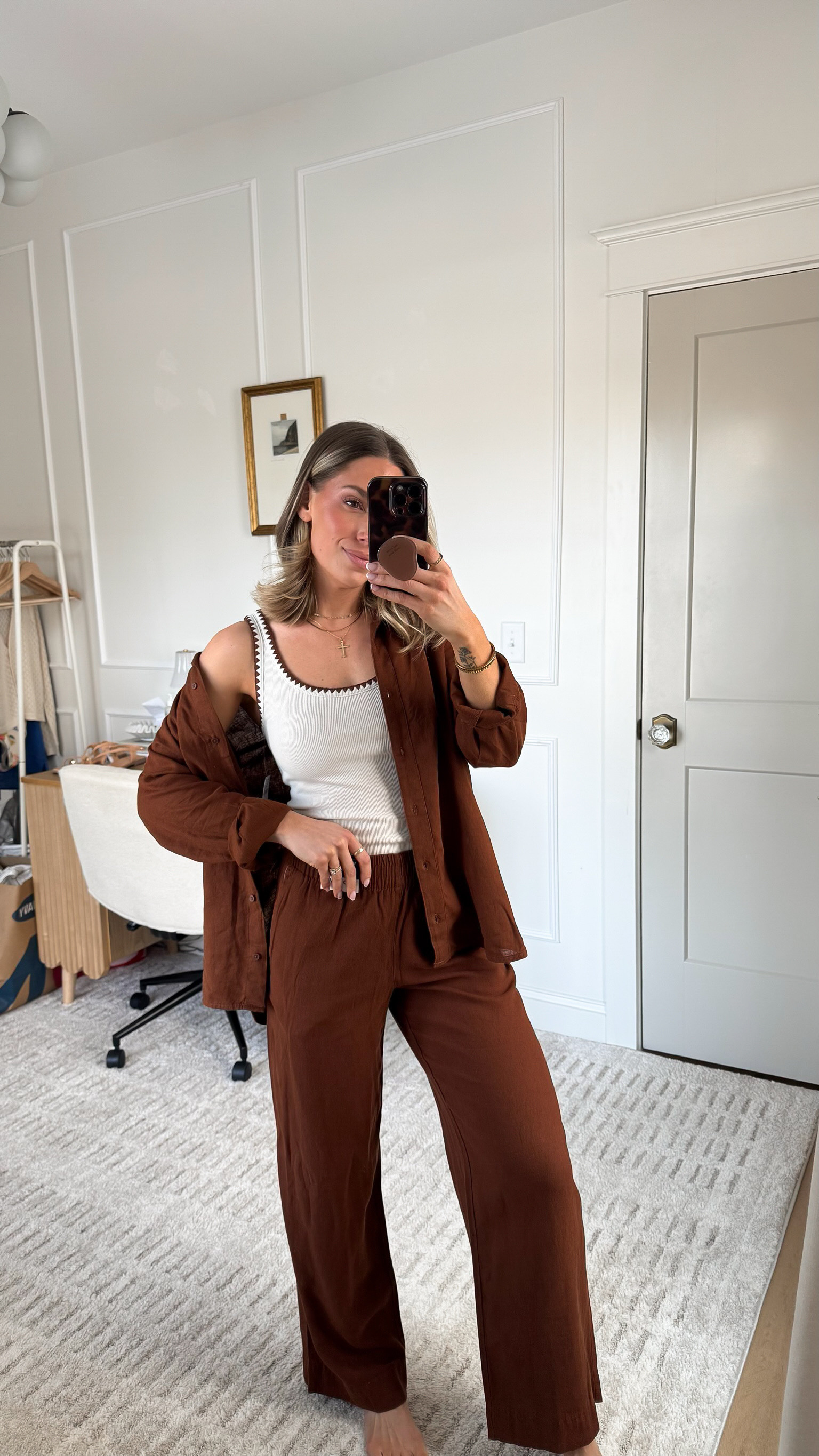 Matching linen set! wearing a small in the long sleeve top and tank. Wearing the pants in an xs. this would be so cute for vacation! 
 

 

#LTKSeasonal #LTKStyleTip #LTKTravel