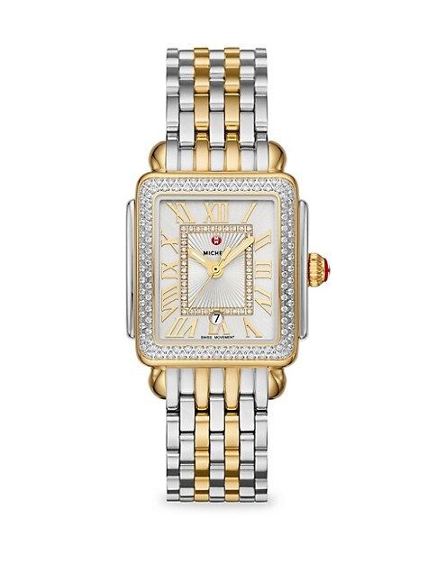 Deco Madison Mid Two-Tone 148 Diamond Bracelet Watch | Saks Fifth Avenue