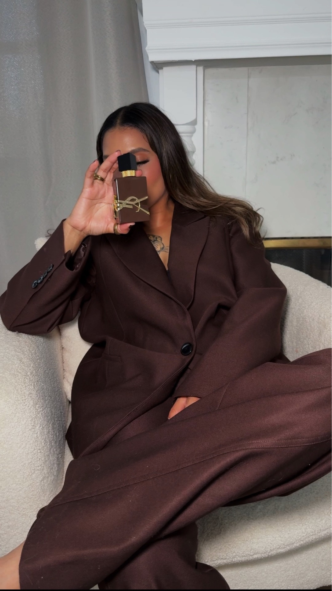 The brown suit. The glam. THE fragrance. I fear I’m obsessed. 🤎 NEW YSL LIBRE Santal Couture ✨👌

#LTKBeauty #LTKU