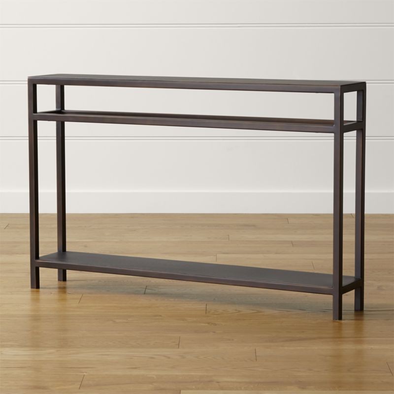 Echelon Narrow Console Table + Reviews | Crate and Barrel | Crate & Barrel