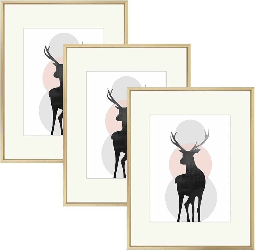 Space Art Deco, 16x20 Metal Aluminum Picture Frame Set of 3, Display Pictures 11x14 with Mat or 1... | Amazon (CA)