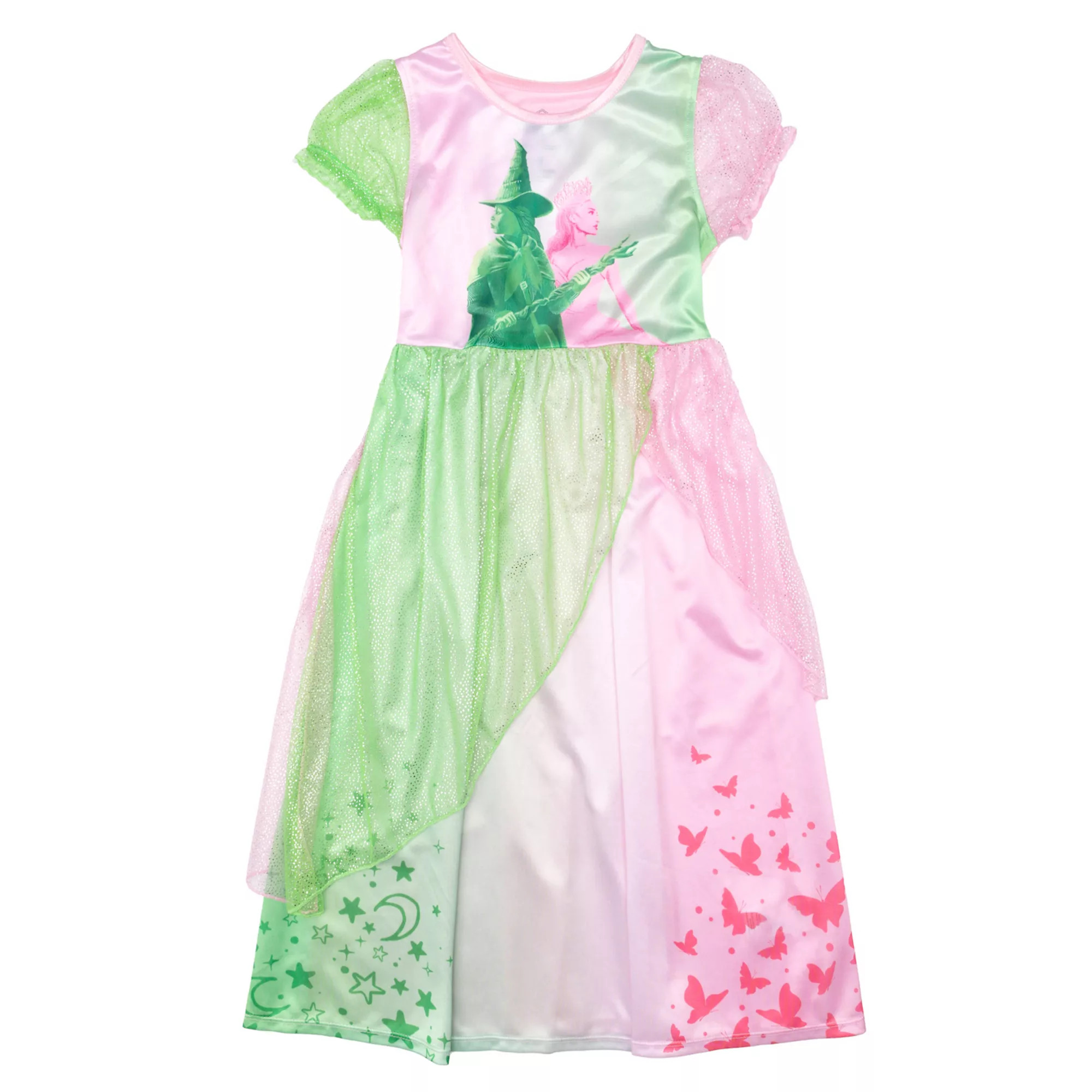 Girls 4-8 Wicked Elphaba & Glinda Green & Pink Fantasy Nightgown | Kohl's