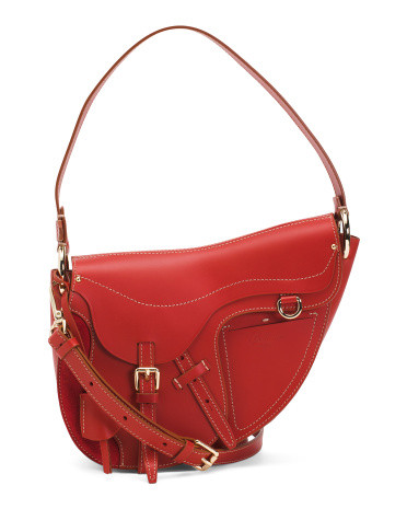 Made In Italy Leather Saddle Crossbody | TJ Maxx