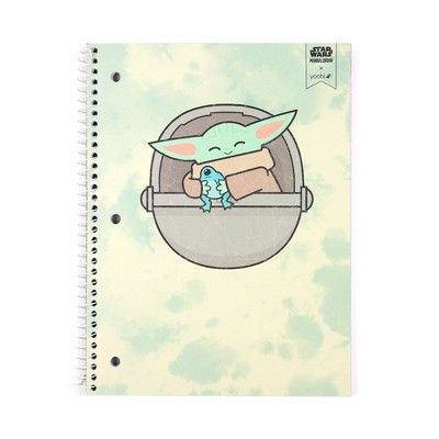 100 Sheets College Ruled 1 Subject Notebook 8.25"x10.5" Grogu Frog Hug - Yoobi™ | Target