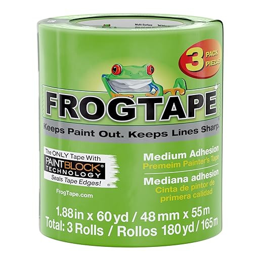 FrogTape Multi-Surface Painters Tape with PAINTBLOCK, 2 Inch Wide (1.88 In. x 60 Yds), Medium Adh... | Amazon (US)