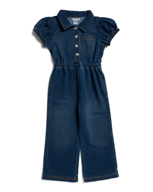 Toddler Girls Denim Boiler Jumpsuit | TJ Maxx