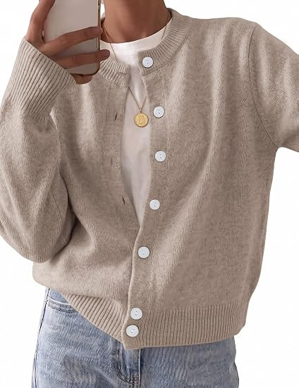 Zeagoo Wool Blend Cardigan Sweaters for Women 2026 Casual Fall Outfits | Button Down Long Sleeve ... | Amazon (US)