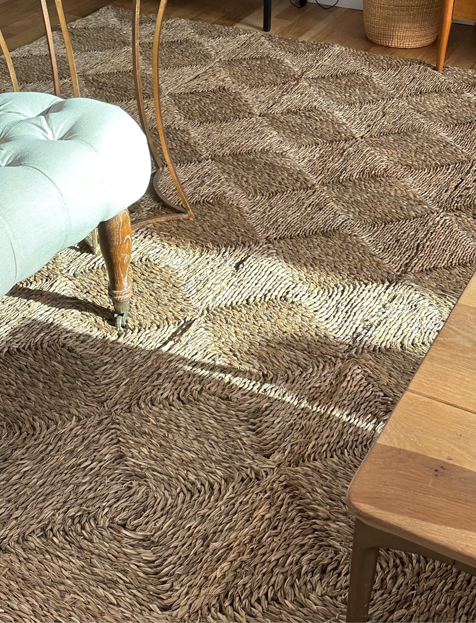 This seagrass rug was such a game-changer in my living room - it instantly brought in so much warmth especially when it’s drenched in sunlight. 

I get asked a lot about the rug so thought I’d share…

I opted for it to cover a larger area tucking under the furniture, and I think it makes the room look larger. 

It does shed which doesn’t bother me, but it does require a little extra vacuuming. 

It’s not the softest to walk on in bare feet. I wear slippers or socks most of the time so it doesn’t matter to me.

Fun fact about seagrass, it’s fast growing, plentiful and easy to harvest so it’s a sustainable choice.

I purchased mine from the HoneyBeesEcoShop on Etsy and it turned out great. If you care about brand, I’ll include another option below. 

#LTKhome