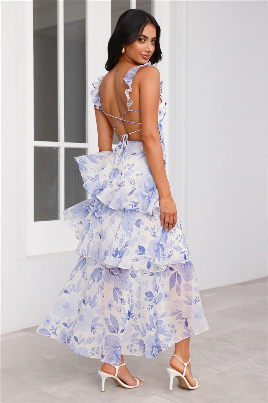 Refreshing Oasis Maxi Dress Blue | Hello Molly (AU)