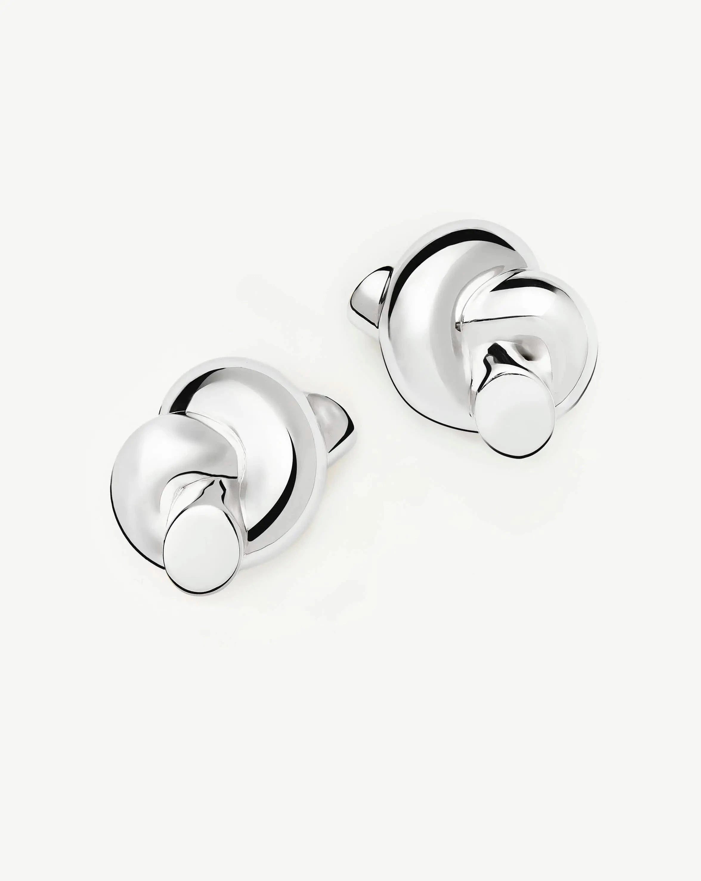Lucy Williams Knot Oversized Stud Earrings | Silver Plated | Missoma UK