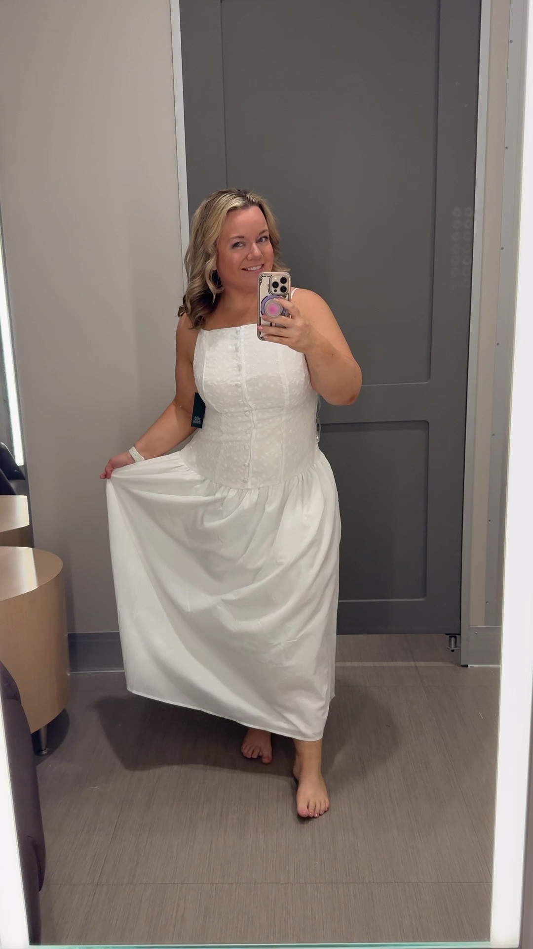 I put this on and immediately stood up straighter like I had somewhere important to be.

This dress is giving soft, structured, quietly expensive energy without actually being expensive. The bodice snatches you in just enough, the skirt is flowy without overwhelming a 5’3 frame, and the whole vibe is feminine but still easy and wearable.

It’s one of those pieces that makes you feel put together with zero effort… which, as a 41-year-old mom, is basically the dream.

Wearing a size that fits like a dream on a size 14 body with curves.

#LTKStyle #LTKSeasonal #LTKUnder50 #LTKDress #TargetStyle #TargetFinds #TargetFashion #TargetHaul #TargetOOTD #TargetRun #TargetMom #AffordableFashion #MidsizeStyle #PlusSizeStyle #CurvyStyle #MomStyle #Over40Style #41AndFabulous #SoftGirlSummer #FeminineStyle #SummerStyle #NeutralStyle #CapsuleWardrobe #EverydayStyle #CasualChic #ConfidenceLooksGoodOnYou #RealBodies #Size14Style #ShortGirlStyle #LTKFinds

#LTKSeasonal #LTKootd #LTKMidsize