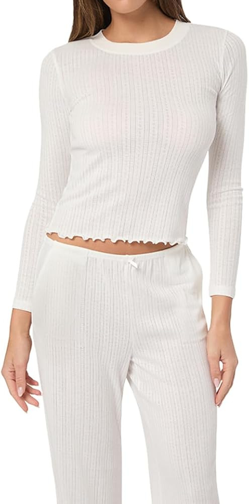 WEWOREWHAT Womens Long Sleeve Crewneck | Amazon (US)