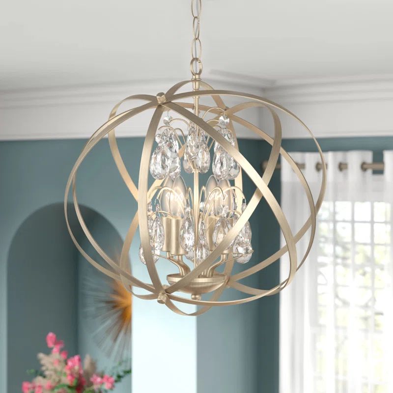 Rappaport 4 - Light Globe Chandelier with Crystal Accents | Wayfair North America