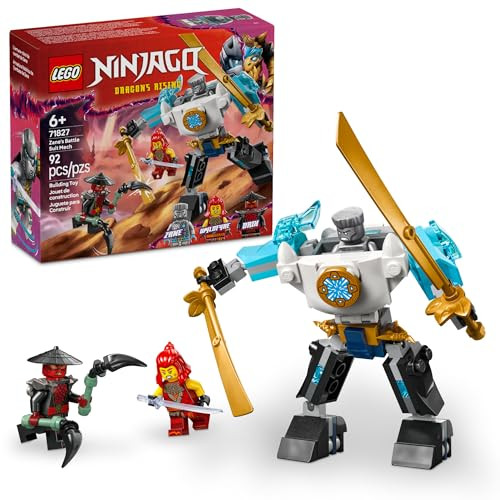 LEGO NINJAGO Zane's Battle Suit Mech Ninja Toy - Building Toy for Pretend Play for Kids, Boys and Girls, Ages 6+ - with 3 Minifigures - Gift Idea for Birthdays - 71827 | Amazon (US)