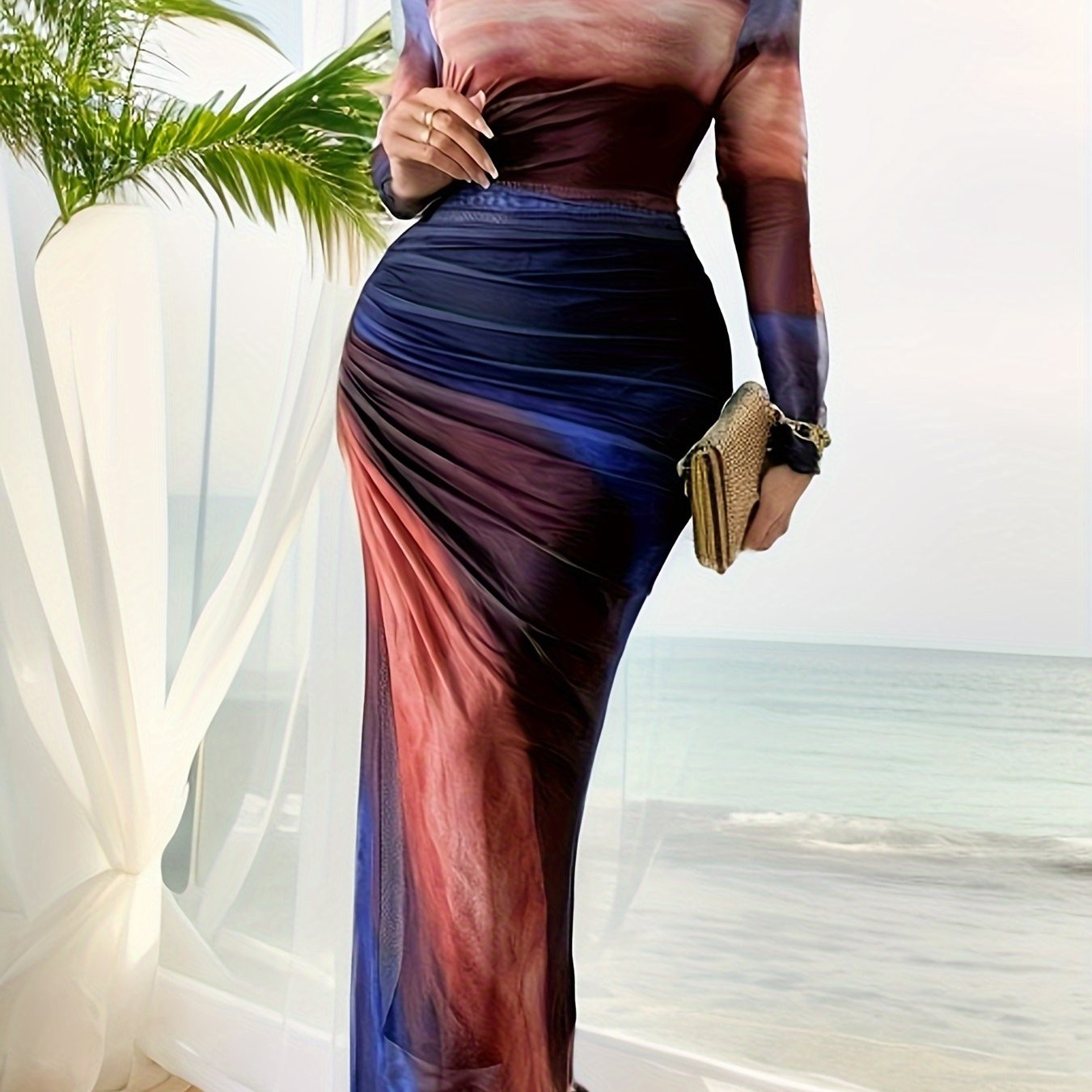 women's stretchy polyester spandex blend bodycon evening - Temu Canada | Temu Affiliate Program