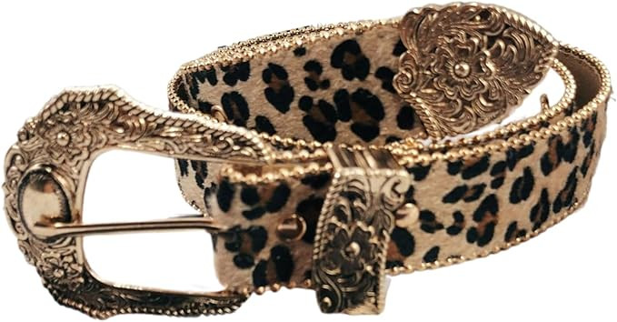 Subculture 2000s Leopard Print Belt for Jeans, Shorts, Pants - Women's Waist Decor and Ornament | Amazon (US)