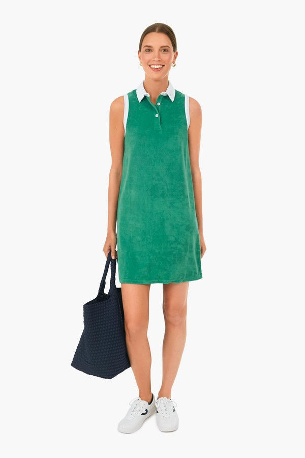 The Green Terry Polo Dress | Tuckernuck (US)