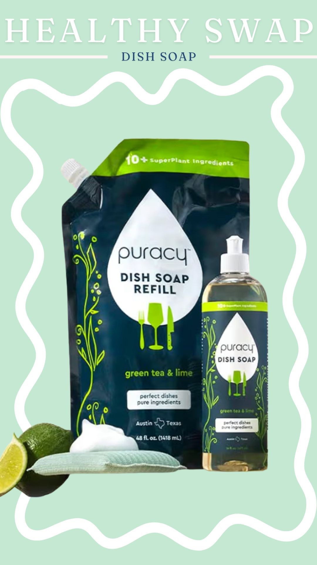 Switched to this non-toxic dish soap a year ago, and have not looked back! Easy swap for your kitchen. / Healthy Swap / Kitchen Dish Soap 

#LTKHome