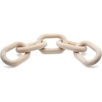 Trendy Homegoods Decorative Wood Chain Link | Modern Decorative Chain Link | Natural Hand Carved Lin | Amazon (US)