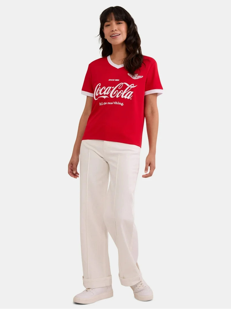 Coca Cola Short Sleeve Graphic T-shirt, Womens | Walmart (US)