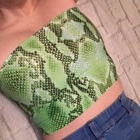 Amazing green retile print boob tube top | Etsy (US)