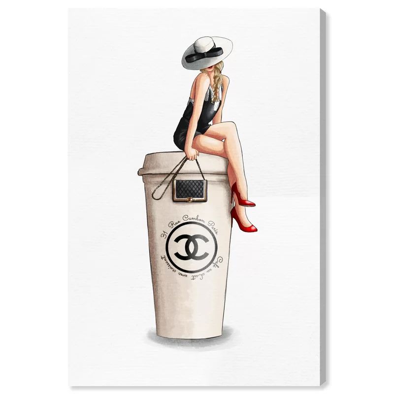 'Cafe Au Lait Cambon' Graphic Art Print on Wrapped Canvas | Wayfair North America