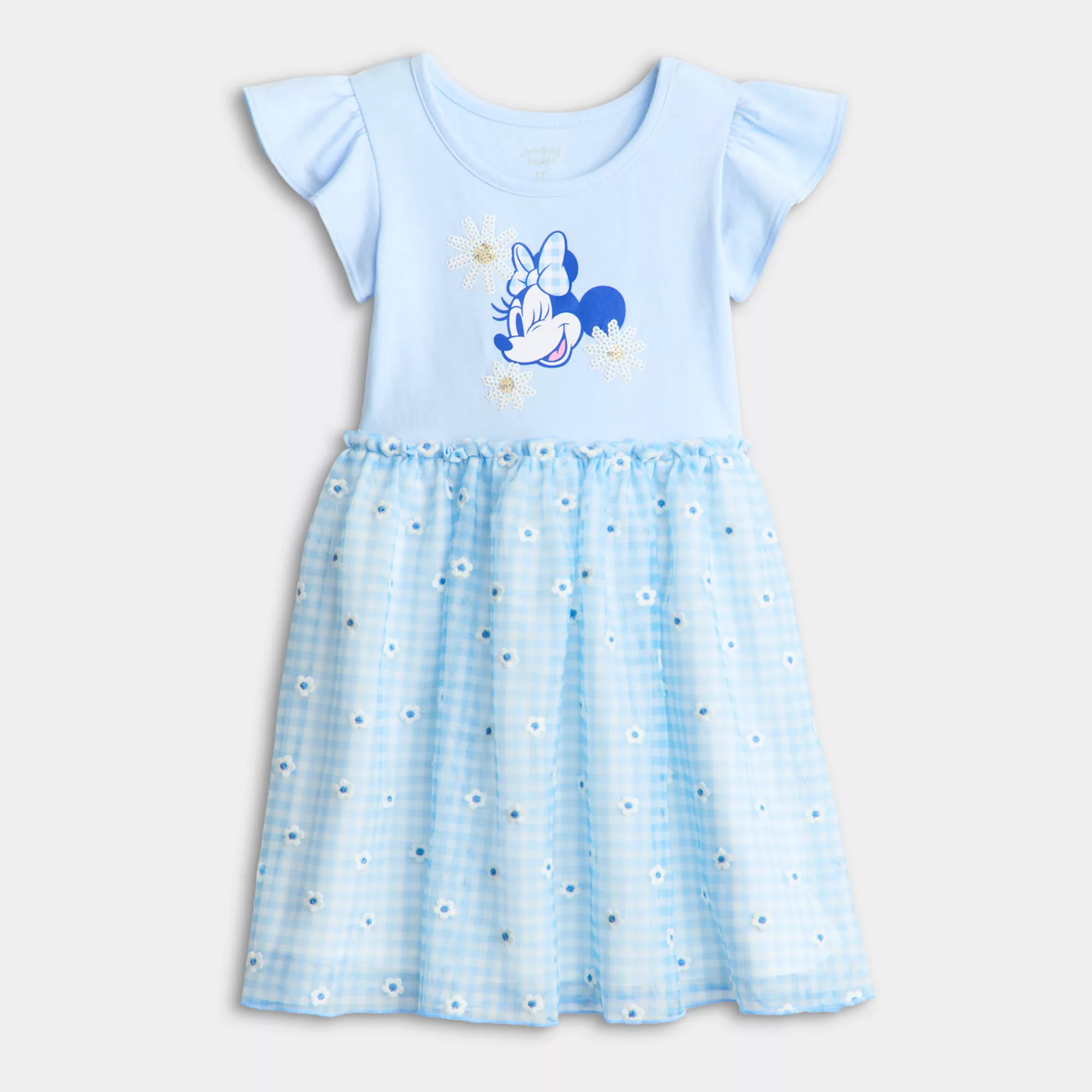Baby & Toddler Girl Jumping Beans® Disney's Minnie Mouse Floral Print Ruffled Sleeves Tutu Dress | Kohl's