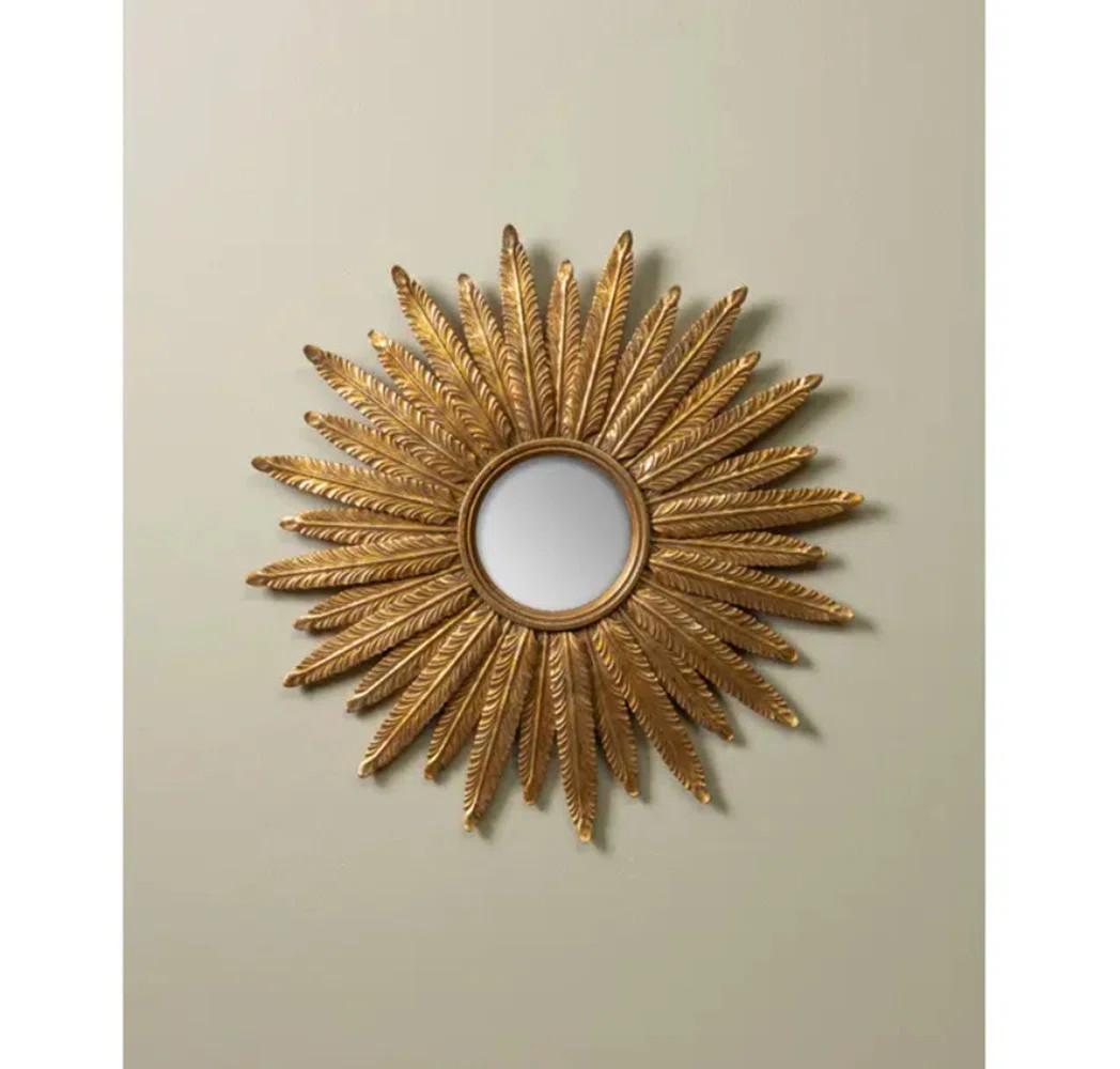 Mercer41 Amersfort Convex Mirror with Golden Feather Framed Mirror | Wayfair | Wayfair North America