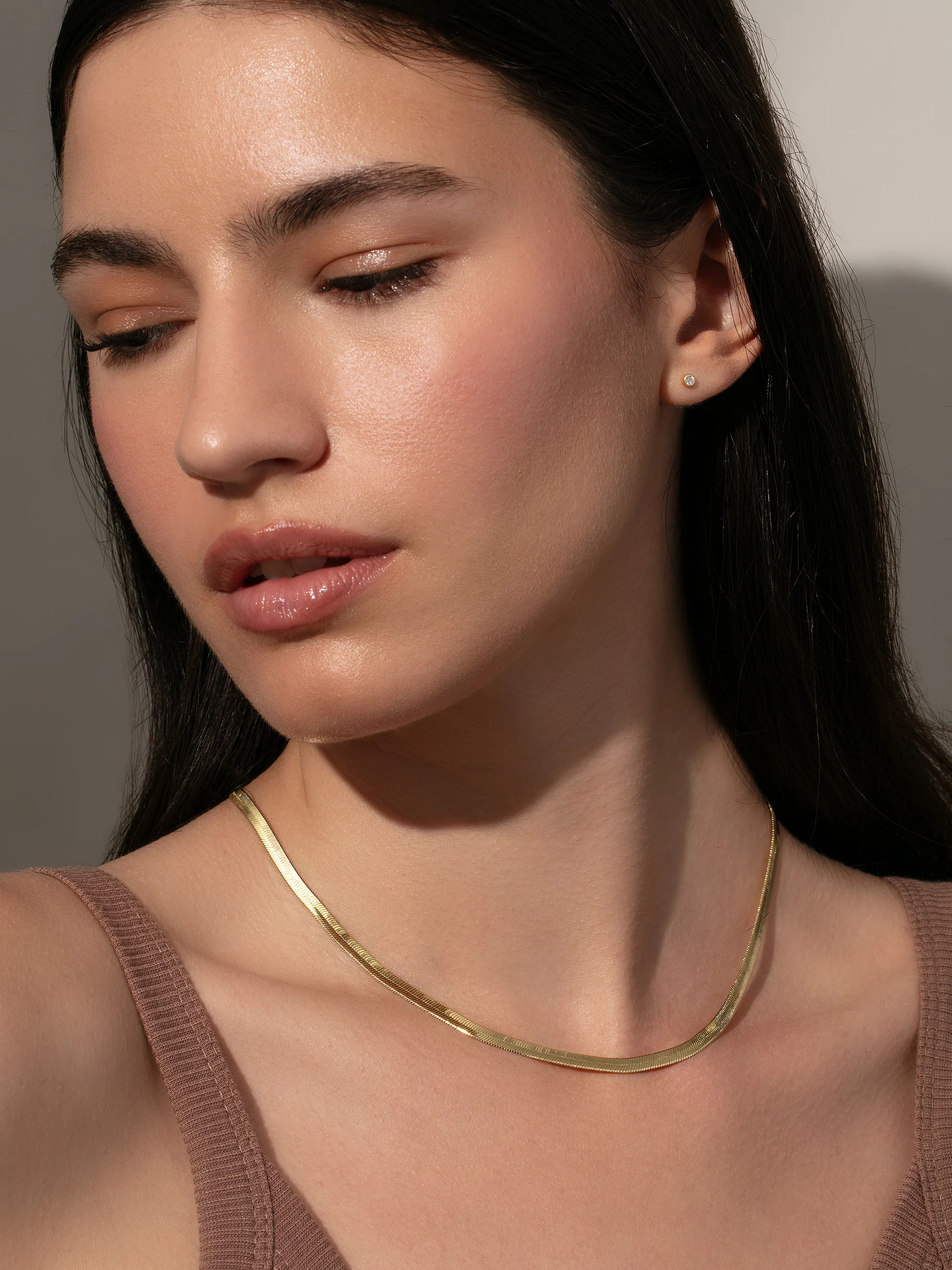 Horizon Herringbone Chain Necklace in Gold | Uncommon James | Uncommon James
