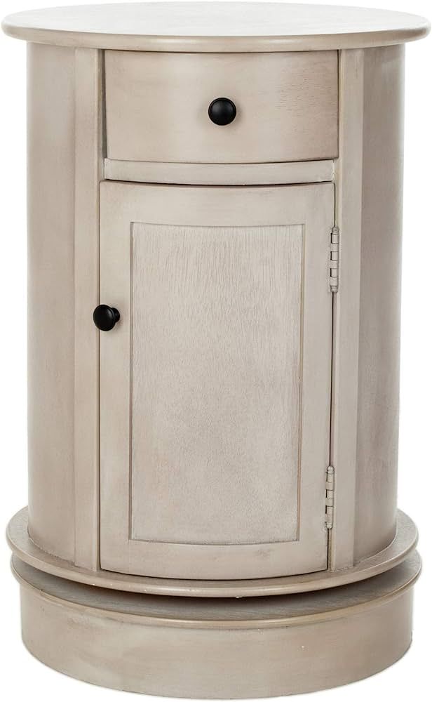 Safavieh American Homes Collection Tabitha Vintage Grey Oval Swivel Storage End Table | Amazon (US)