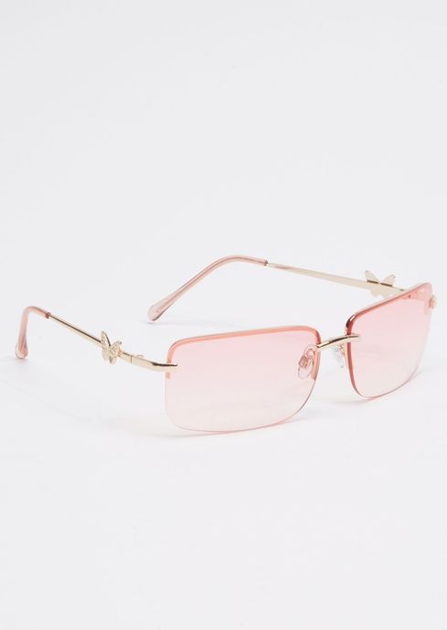 Light Pink Butterfly Y2k Sunglasses | rue21