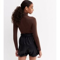 Dark Brown Roll Neck Long Sleeve Bodysuit New Look | New Look (UK)