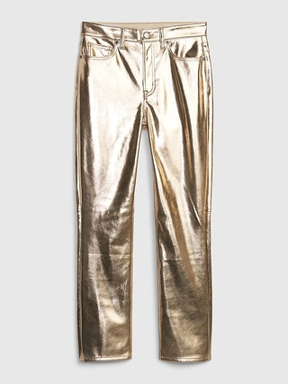 High Rise Faux-Leather Vintage Slim Jeans | Gap (US)