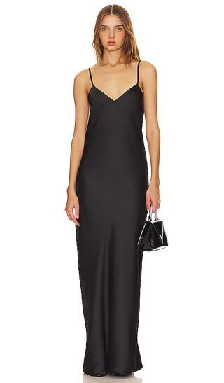Bias Slip Gown in Black | Revolve Clothing (Global)