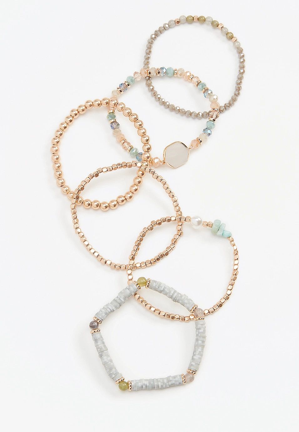 6 Piece Beaded Stretch Bracelet Set | Maurices