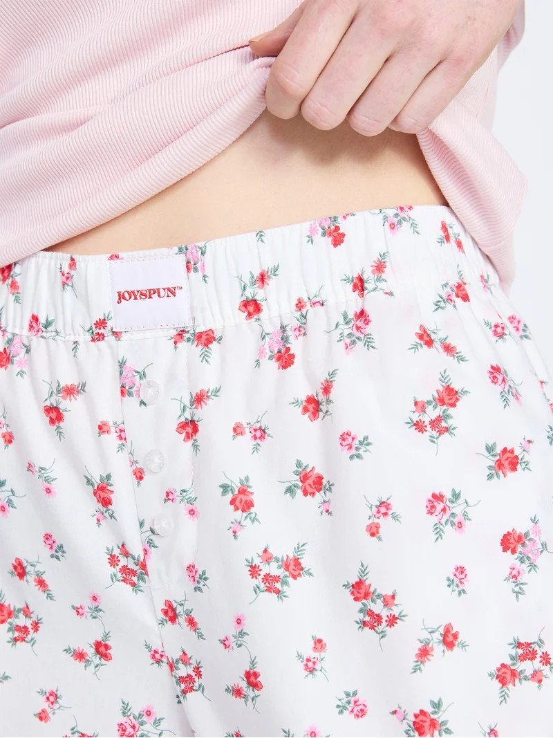 Joyspun Women's Poplin Sleep Pants, 30'' Inseam, Sizes XS-3X | Walmart (US)