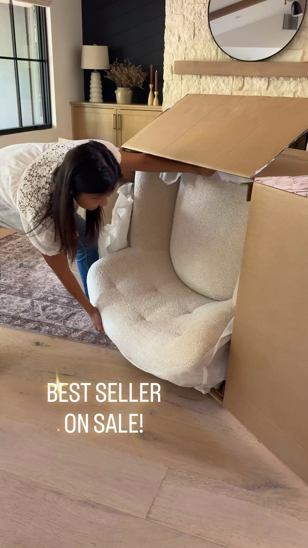 This chair looks exactly like the Designer one! This one is even better because it swivels!  I’ve had it for over a year now and it still looks the exact same. Really high-quality

This is the Chenille beige color.

#LTKFindsUnder100 

#LTKHome #LTKSaleAlert