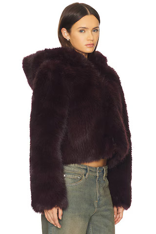 Louder Please Faux Fur Jacket in Grape | Revolve Clothing (Global)