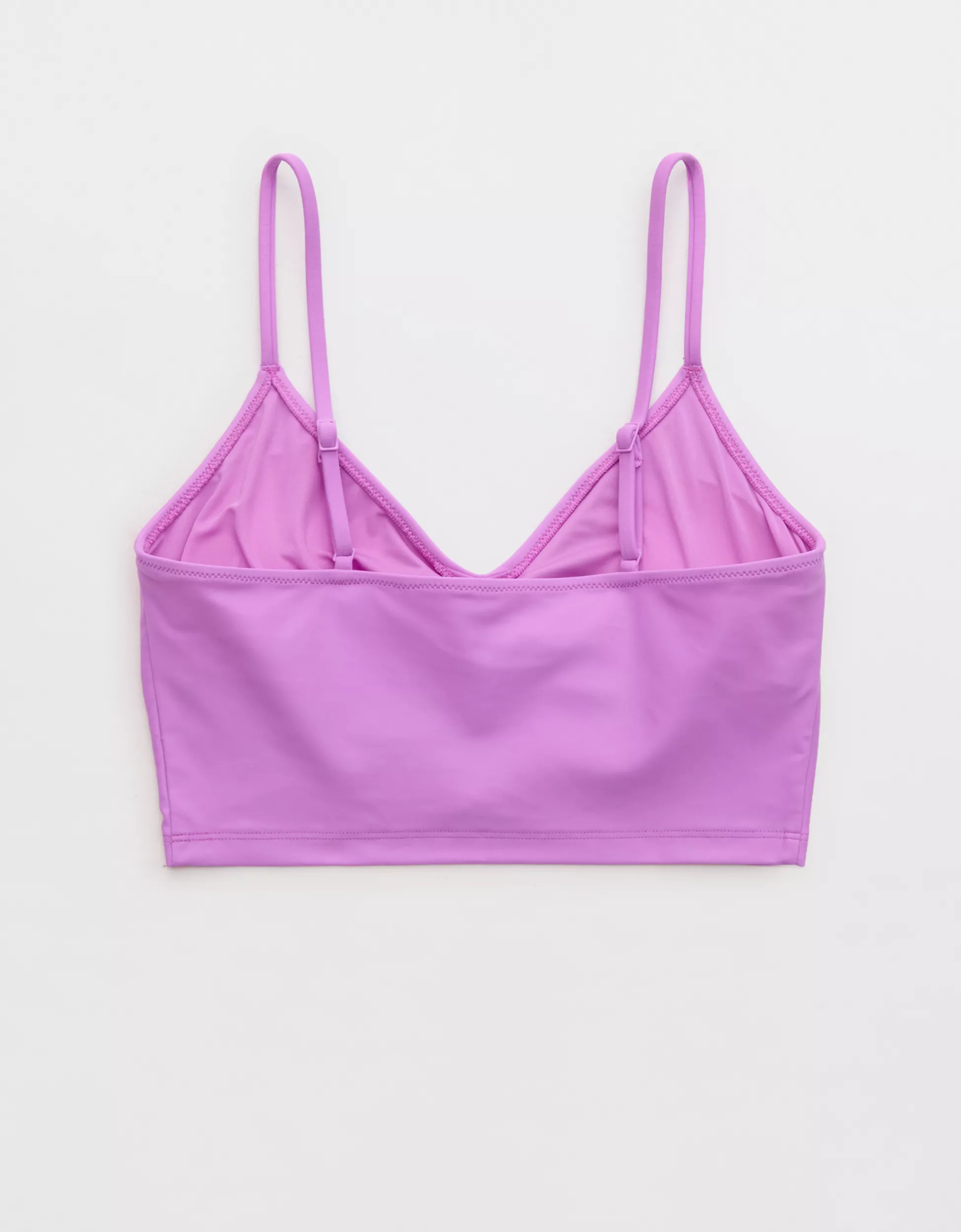 Aerie Ruched Longline Scoop Bikini Top | Aerie