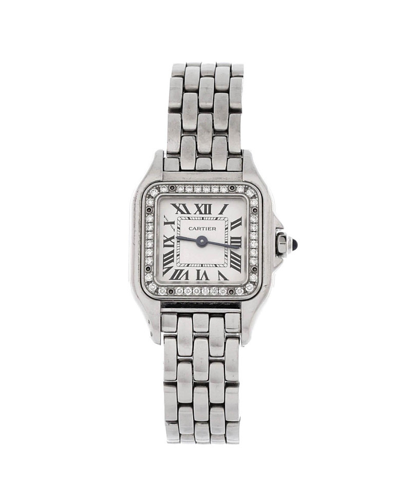 Pre-Owned Cartier Panthere de Cartier Quartz Watch in Stainless Steel with Diamond Bezel 22mm | Bloomingdale's (US)