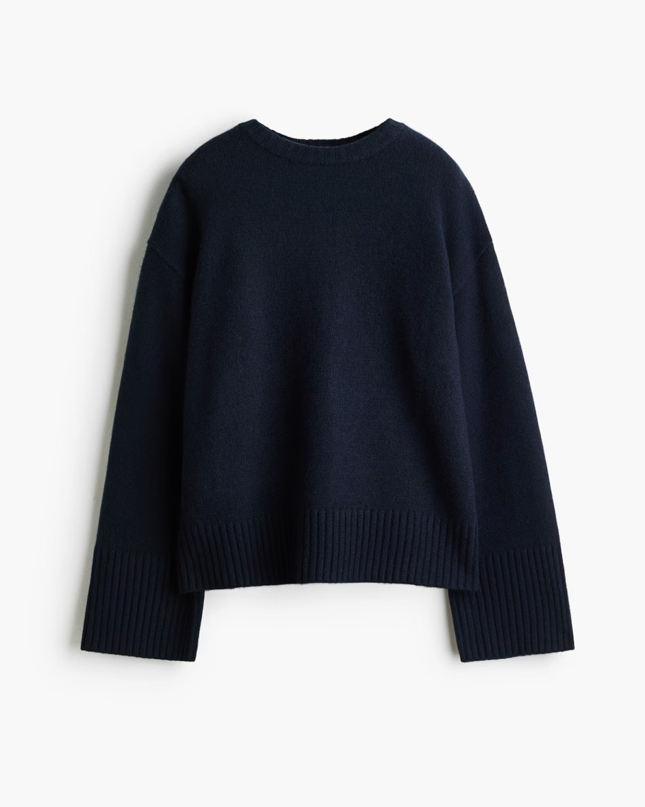 Navy blue cashmere blend sweater

#LTKSeasonal