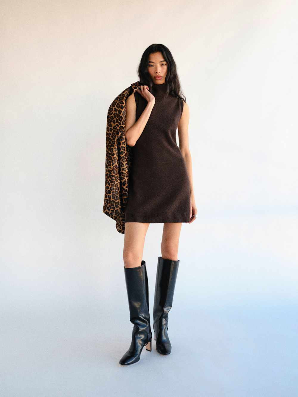 Holland Cashmere Turtleneck Sweater Dress | Reformation (Global)