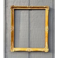 Large Gold & Whitewashed Vintage Frame | Etsy (US)