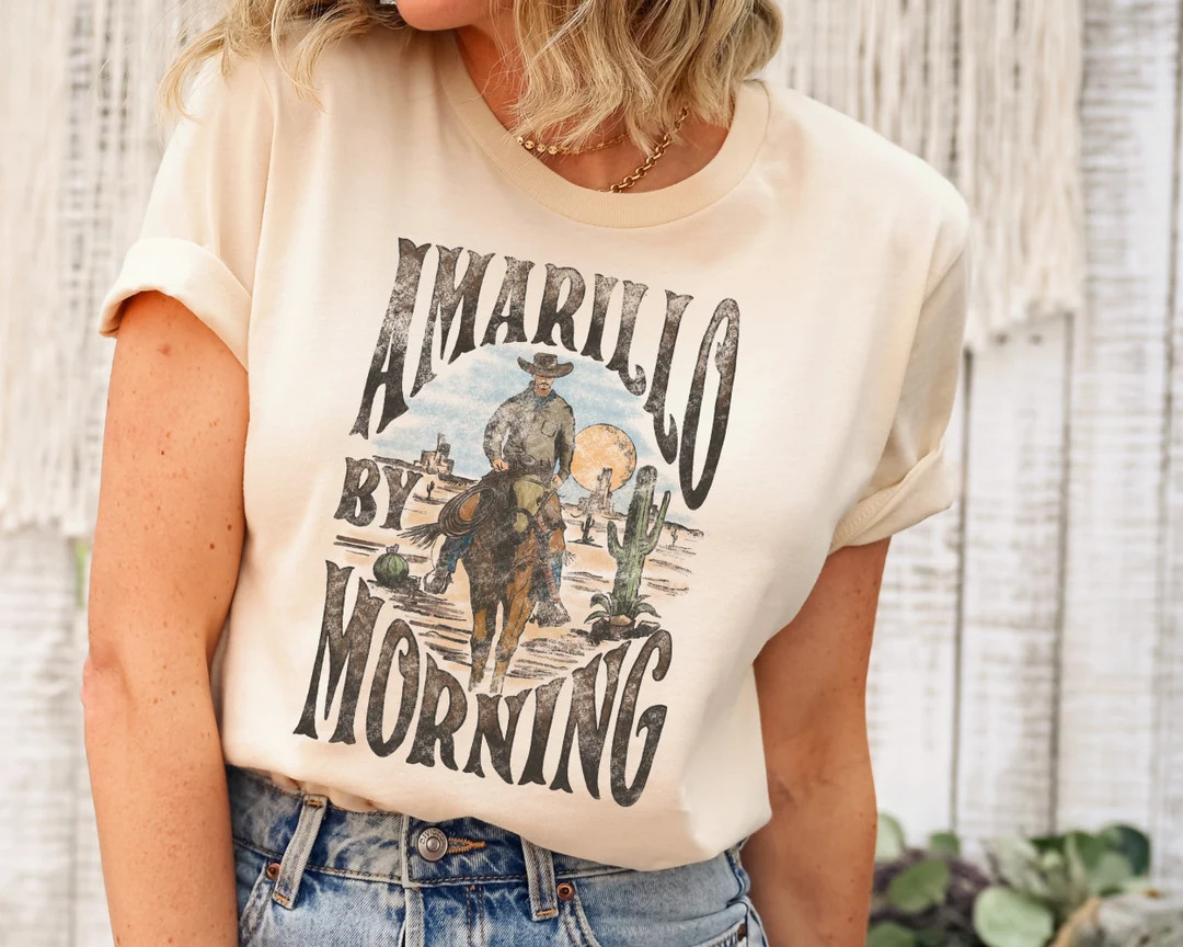 Amarillo By Morning Shirt, Amarillo Shirt, Country Shirt, Texas Shirt, Country Music Shirt, Weste... | Etsy (US)