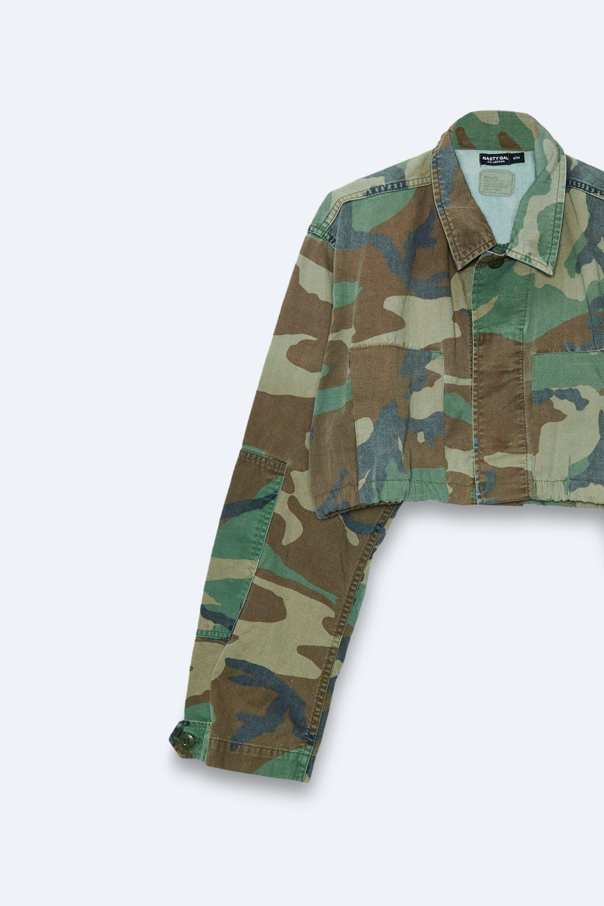 Vintage Woodland Army Cropped Elastic | Nasty Gal (US)